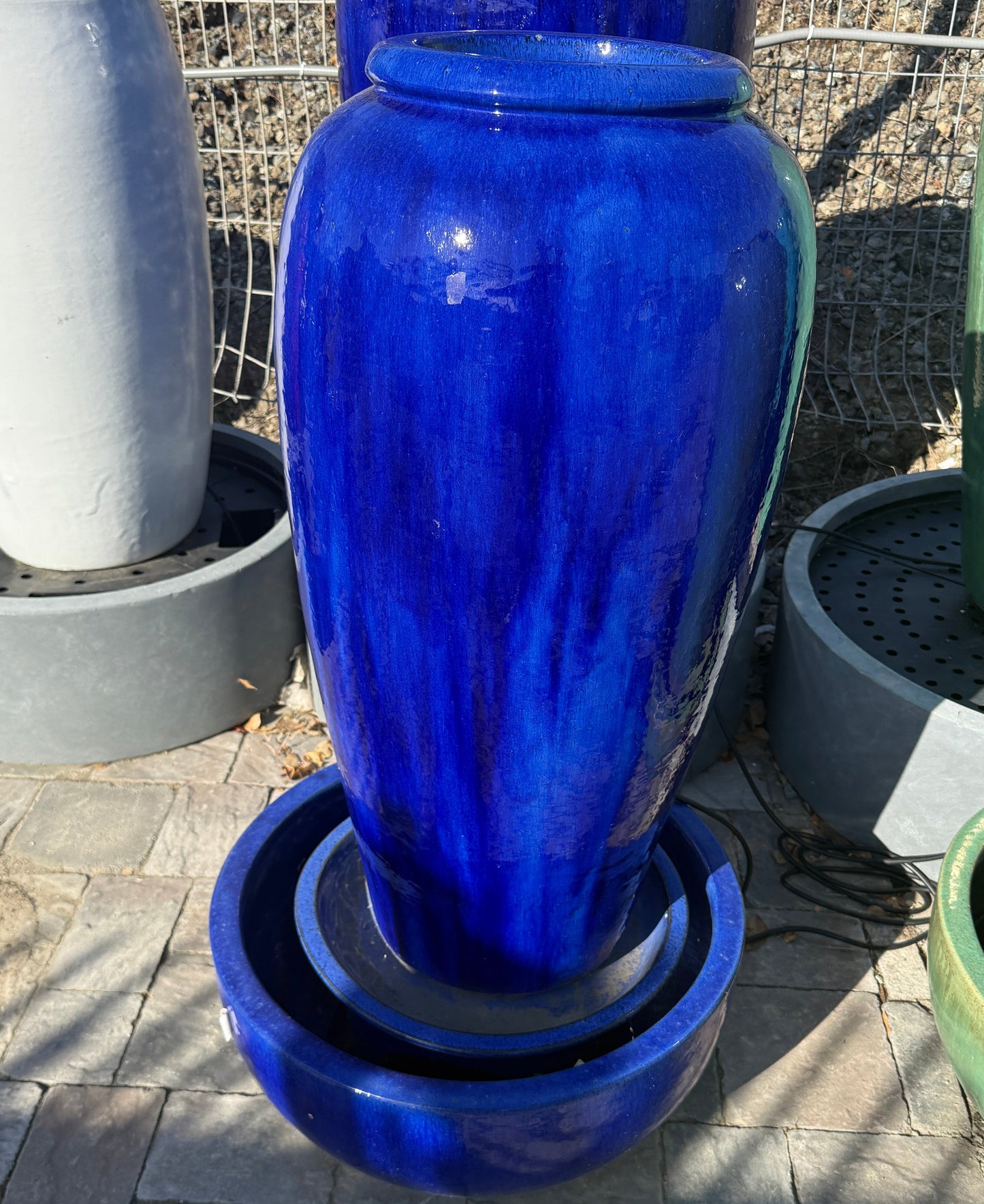 Medium Glossy Blue Fountain