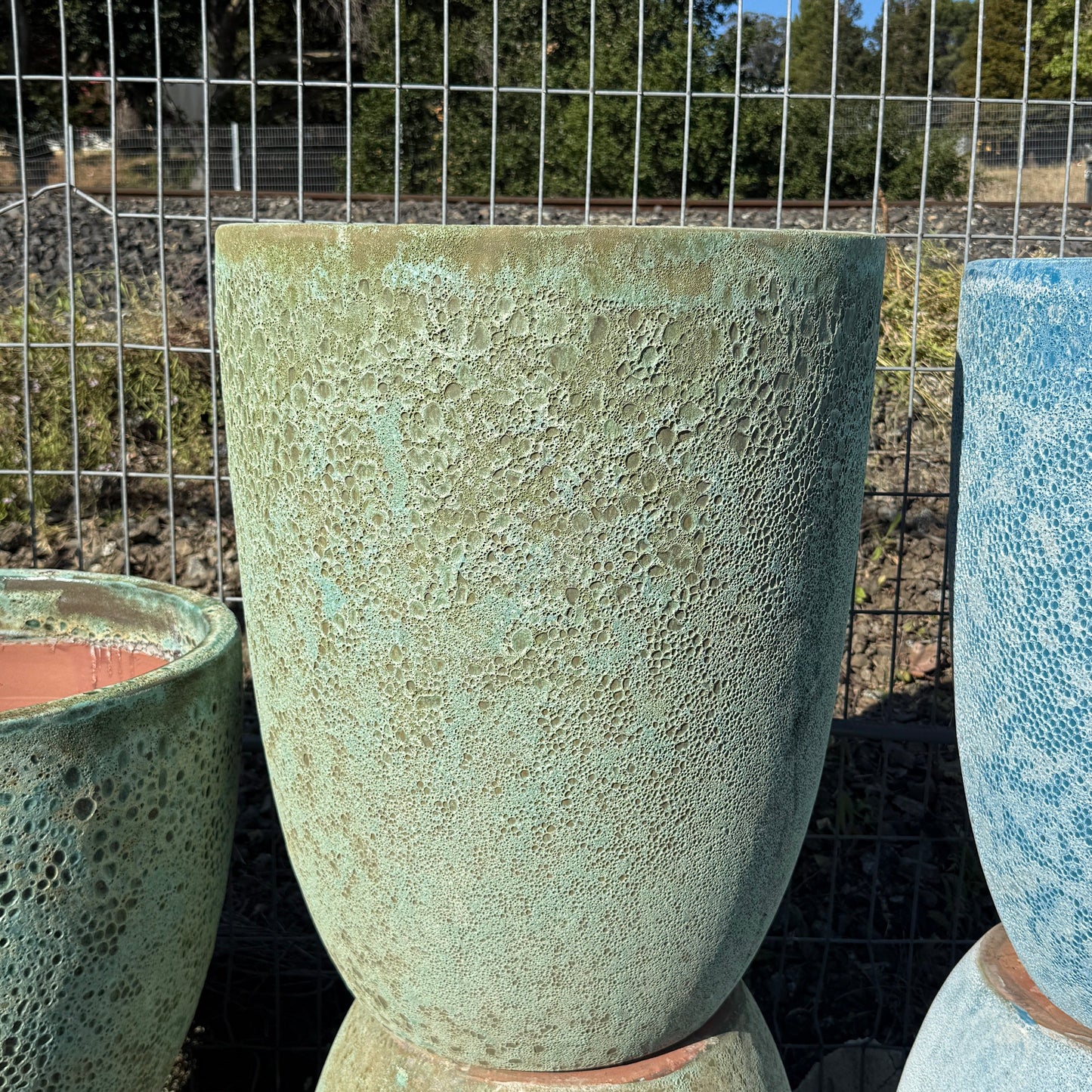Large Rough Faded Light Green