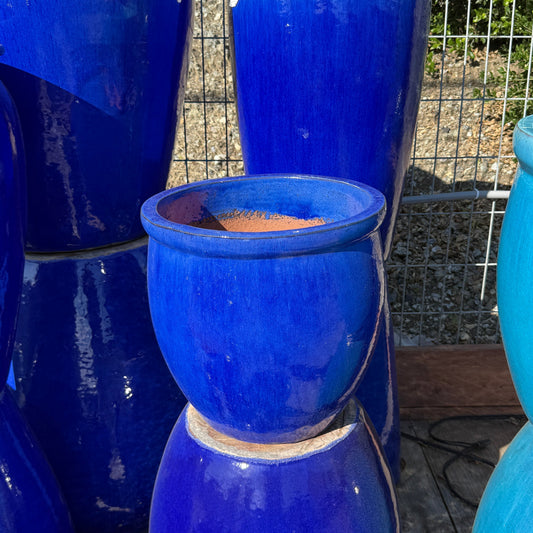 Medium Wide Glossy Blue