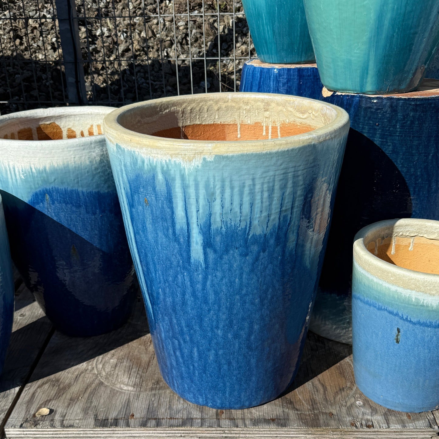Medium Smooth Faded Ocean Blue