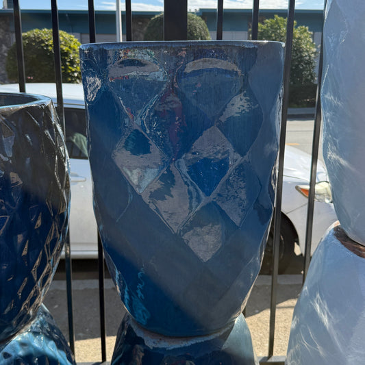 Large Glossy Dark Ocean Blue Pattern