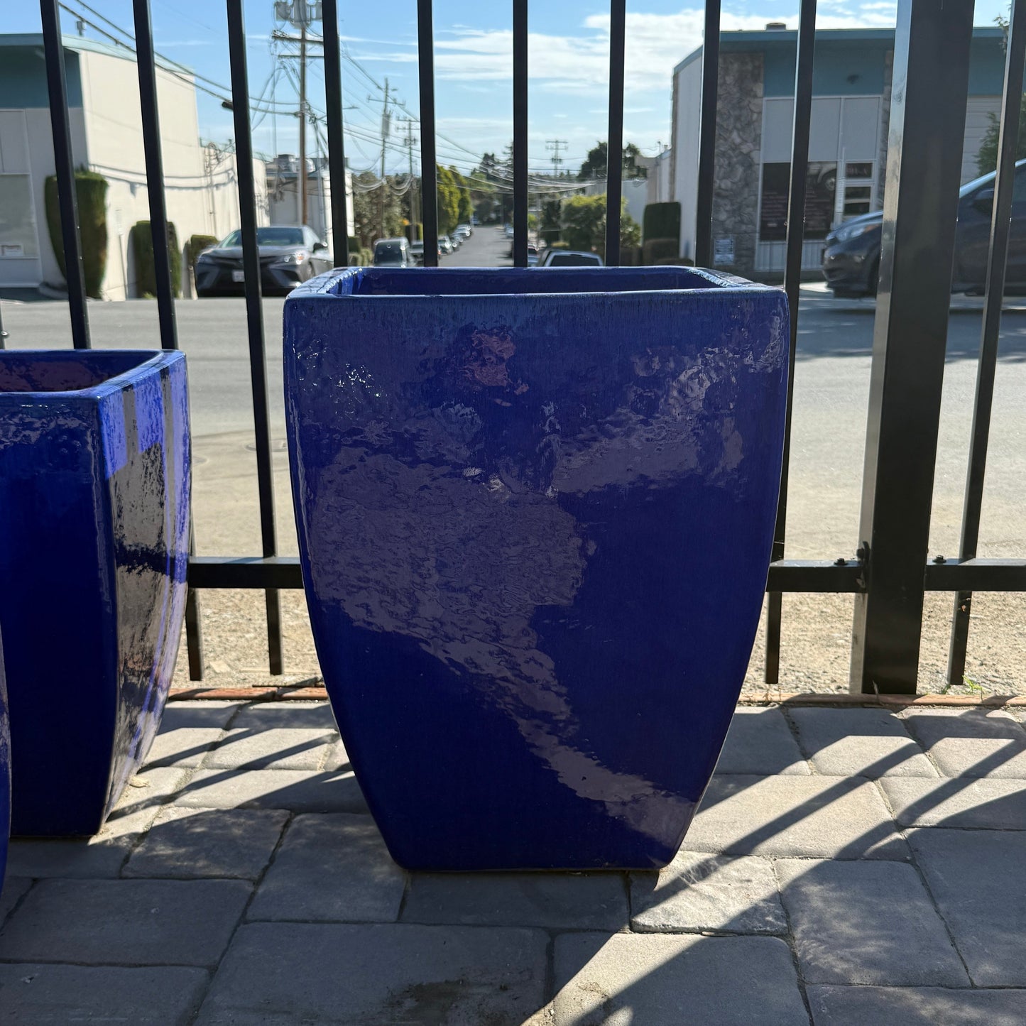 Large Squared Glossy Blue